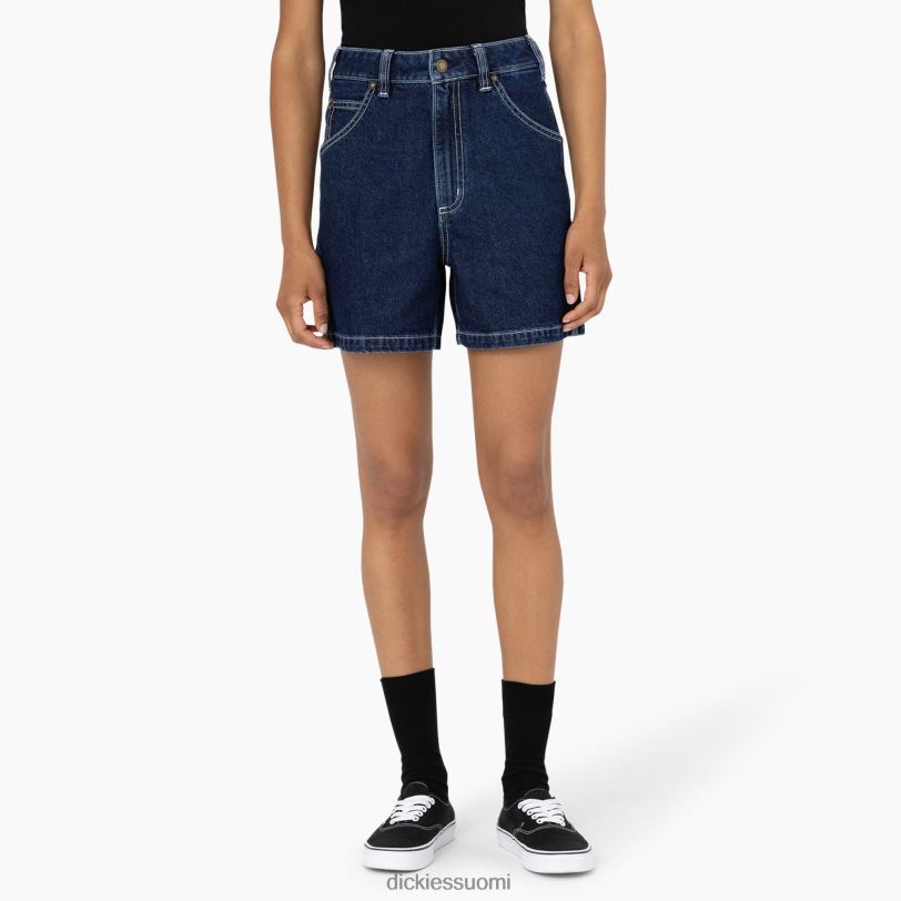Dickies naiset puusepän farkkushortsit 5" kivipesty indigonsininen (snb) vaatteet Z844X2246