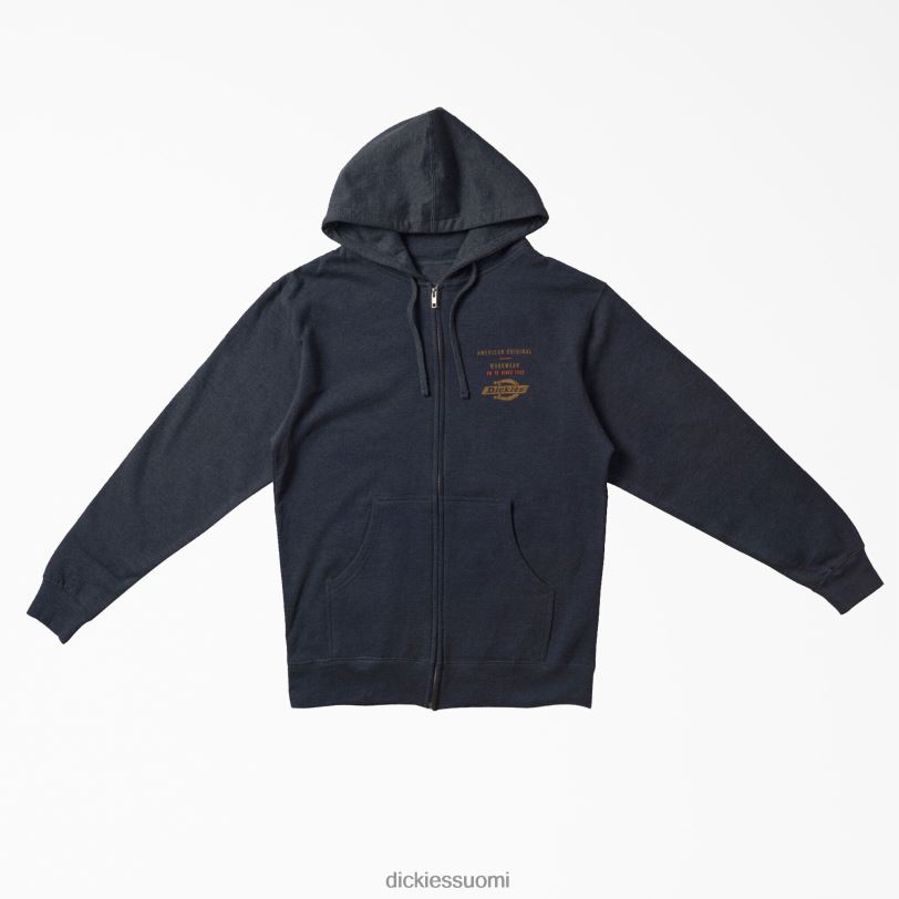 Dickies miehet amerikkalainen alkuperäinen graafinen vetoketjuhuppari tummansininen (nv) vaatteet Z844X1175