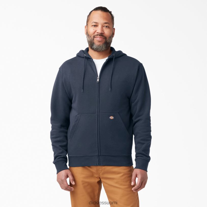 Dickies miehet keskipainoinen fleece-vetoketjuhuppari tumma laivasto (dn) vaatteet Z844X979