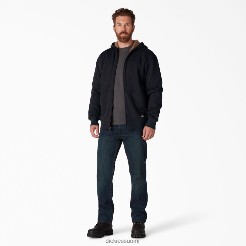 Dickies miehet korkea fleecevuorattu vetoketjullinen huppari musta (kbk) vaatteet Z844X1013