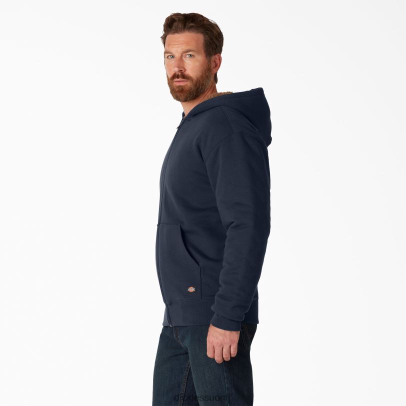 Dickies miehet korkea fleecevuorattu vetoketjullinen huppari tumma laivasto (dn) vaatteet Z844X1012
