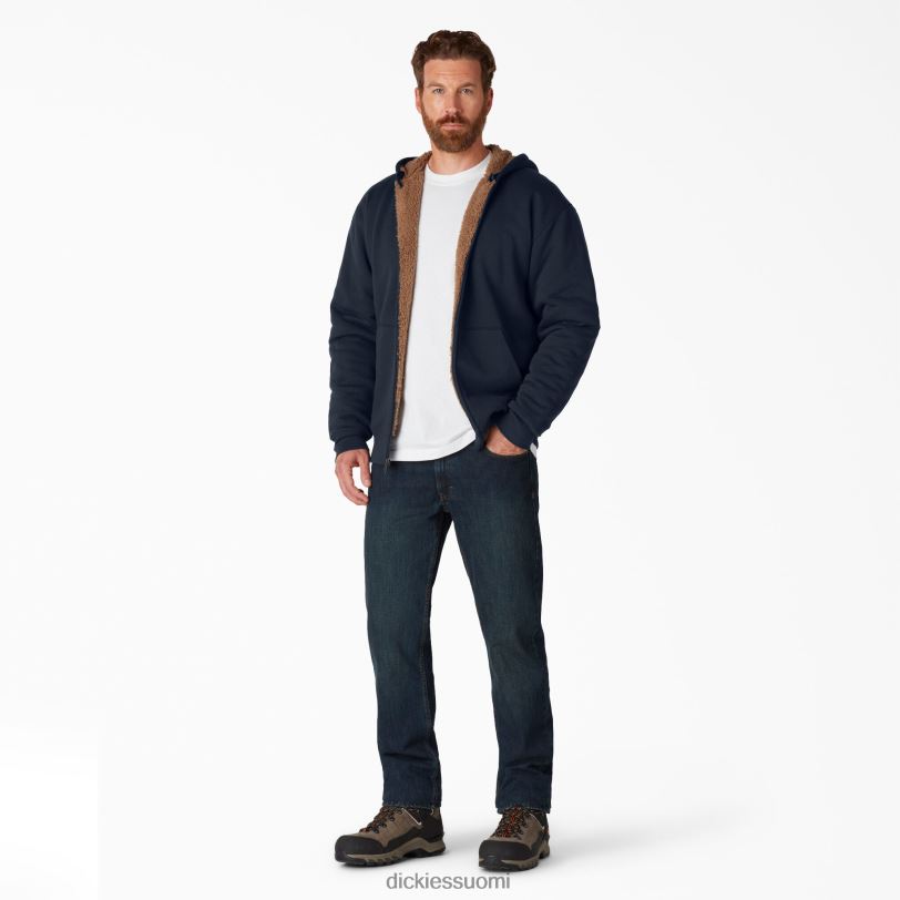 Dickies miehet korkea fleecevuorattu vetoketjullinen huppari tumma laivasto (dn) vaatteet Z844X1012