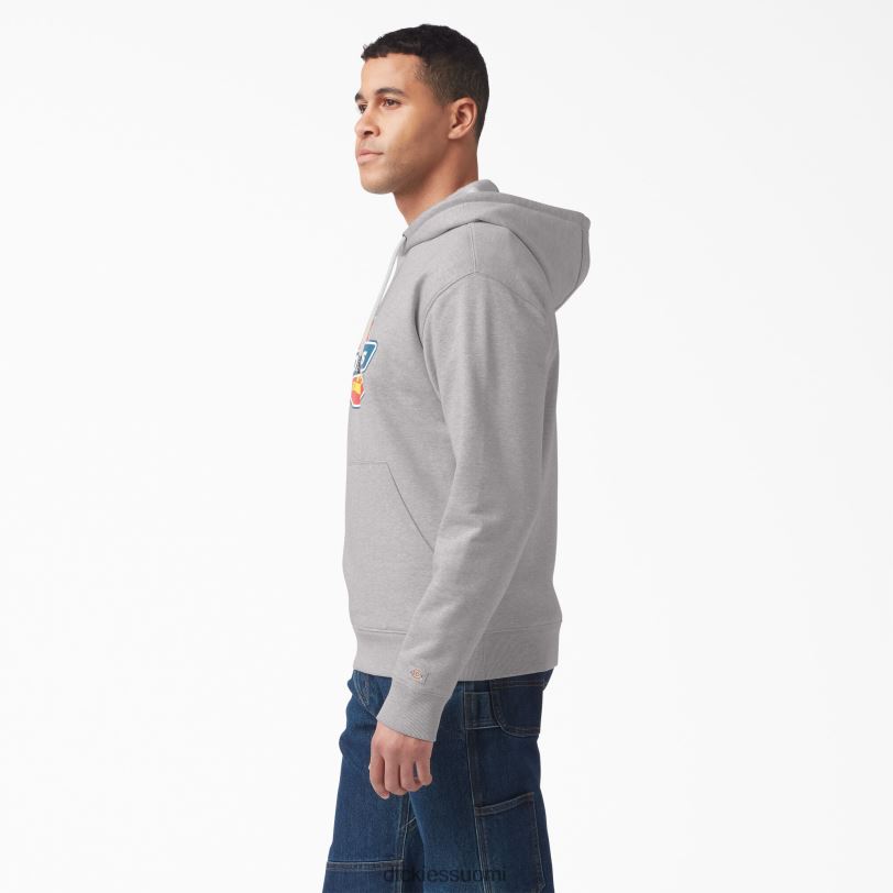 Dickies miehet vettä hylkivä kolmivärinen logohuppari kanervan harmaa (hg) vaatteet Z844X1106