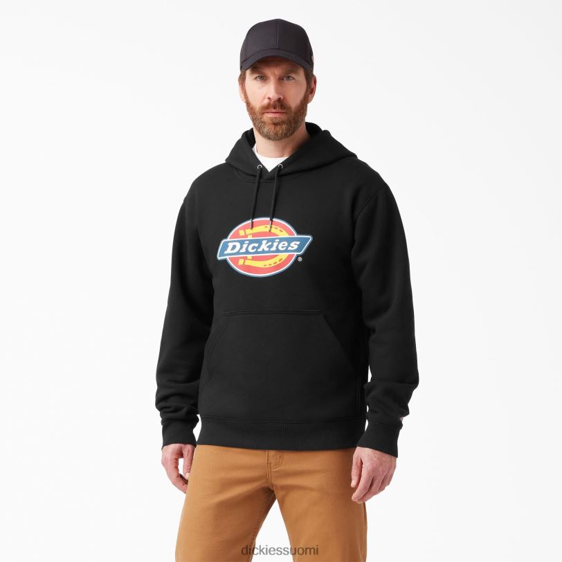 Dickies miehet vettä hylkivä kolmivärinen logohuppari musta (kbk) vaatteet Z844X1107