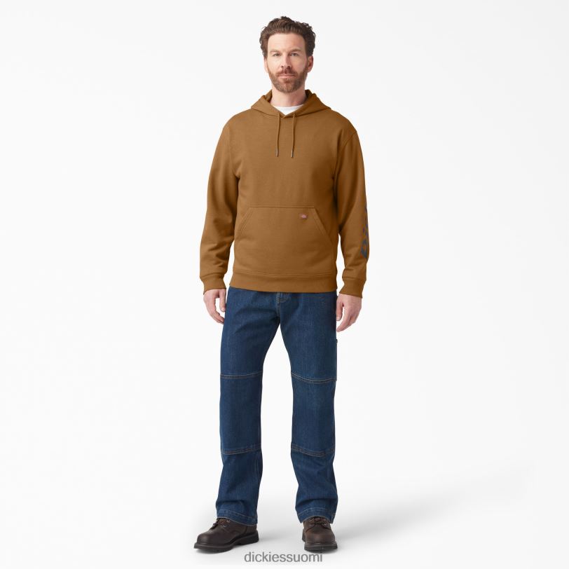 Dickies miehet vettä hylkivä logohihainen huppari ruskea ankka (bd) vaatteet Z844X1035