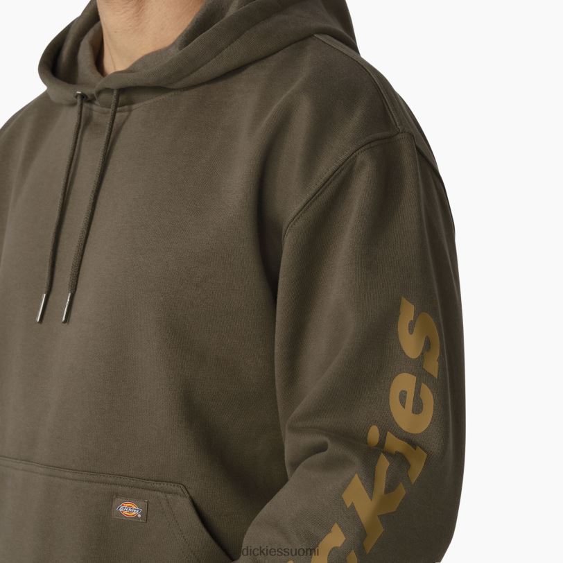 Dickies miehet vettä hylkivä logohihainen huppari sammaleenvihreä (ms) vaatteet Z844X1042