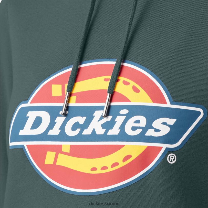 Dickies naiset painava logovillapaita lincoln green (ln) vaatteet Z844X2332