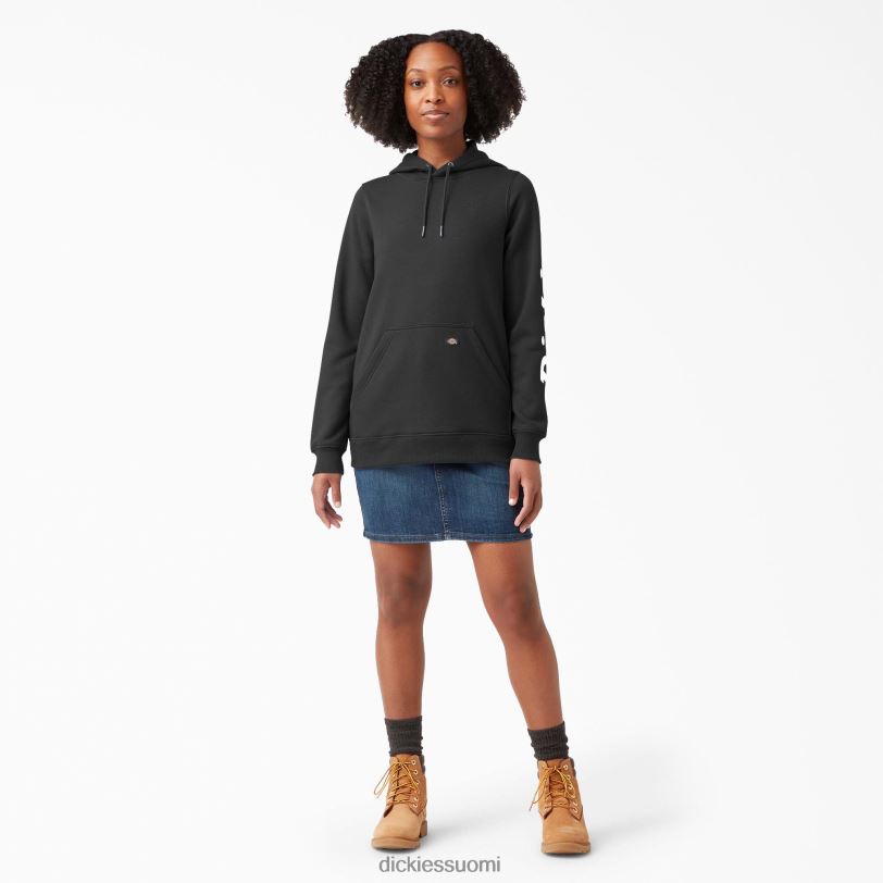 Dickies naiset raskas logohihainen pusero musta (kbk) vaatteet Z844X2307