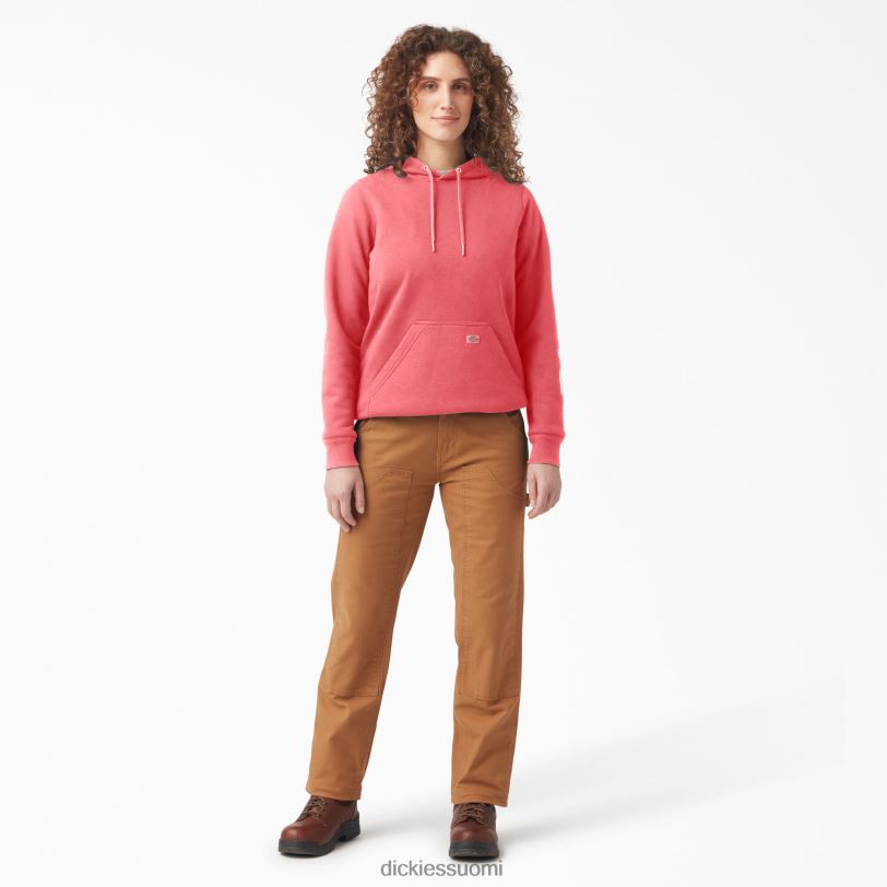 Dickies naiset raskas logohihainen pusero teeruusu (t1r) vaatteet Z844X2313