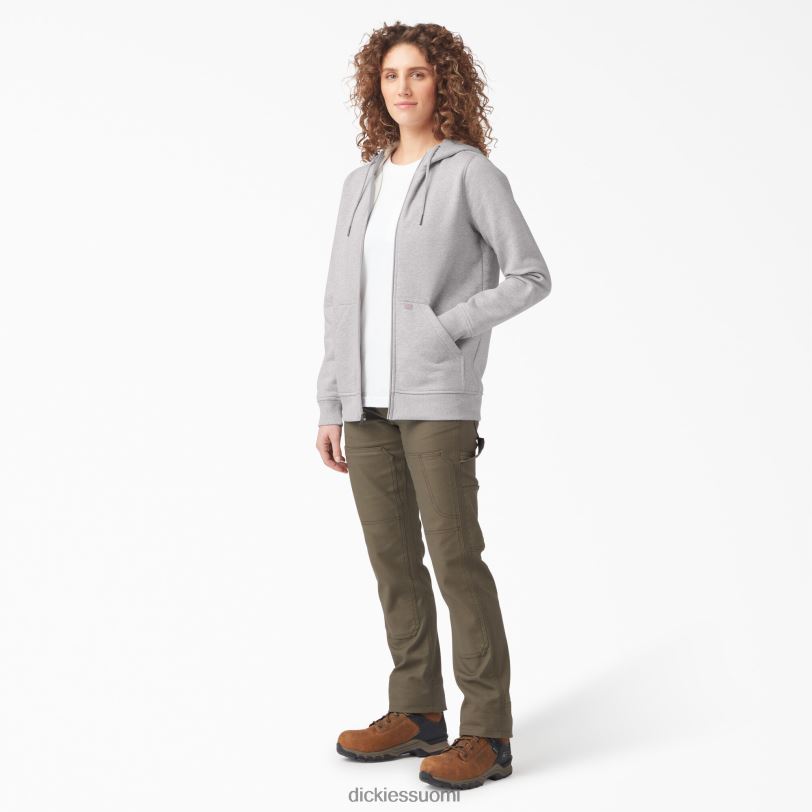 Dickies naiset raskas täysvetoketjullinen fleecehuppari kanervan harmaa (hg) vaatteet Z844X2287