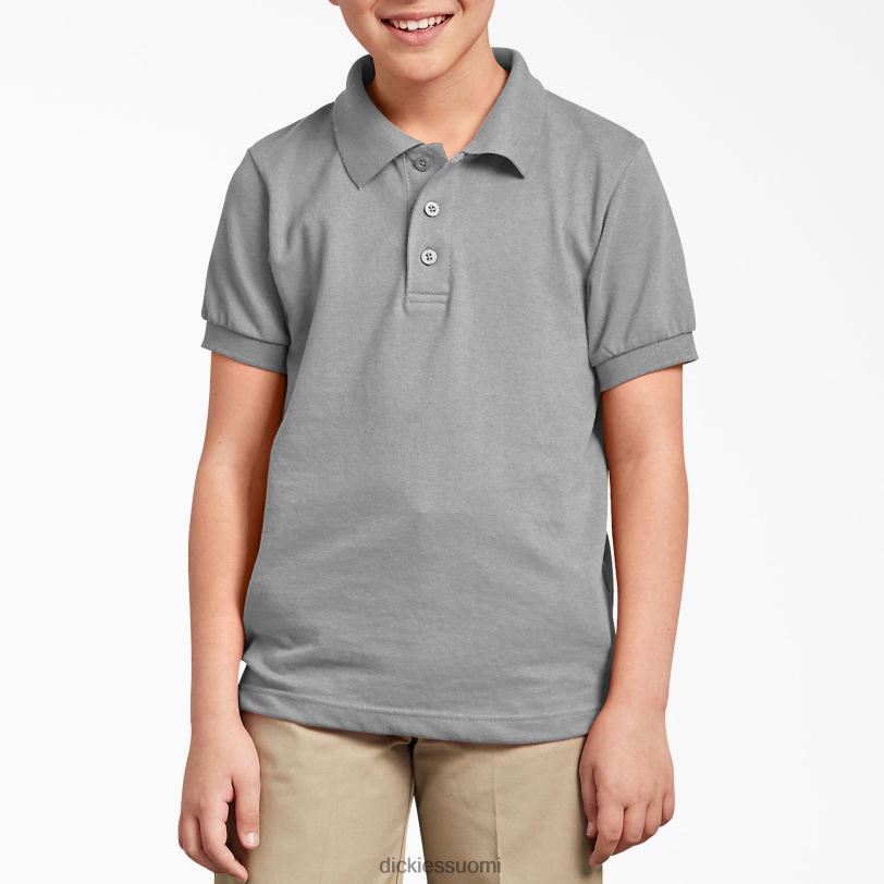 Dickies lapset pique lyhythihainen poolo kanervan harmaa (hg) vaatteet Z844X2677