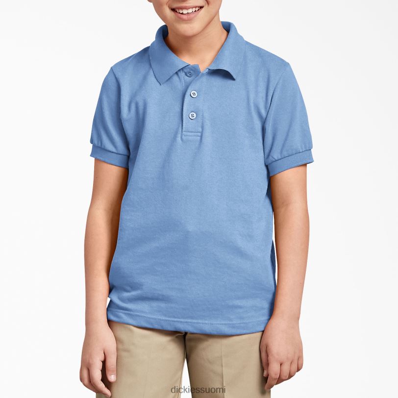 Dickies lapset pique lyhythihainen poolo vaaleansininen (lb) vaatteet Z844X2678