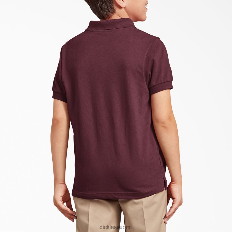 Dickies lapset pique lyhythihainen poolo viininpunainen (tekijä) vaatteet Z844X2672