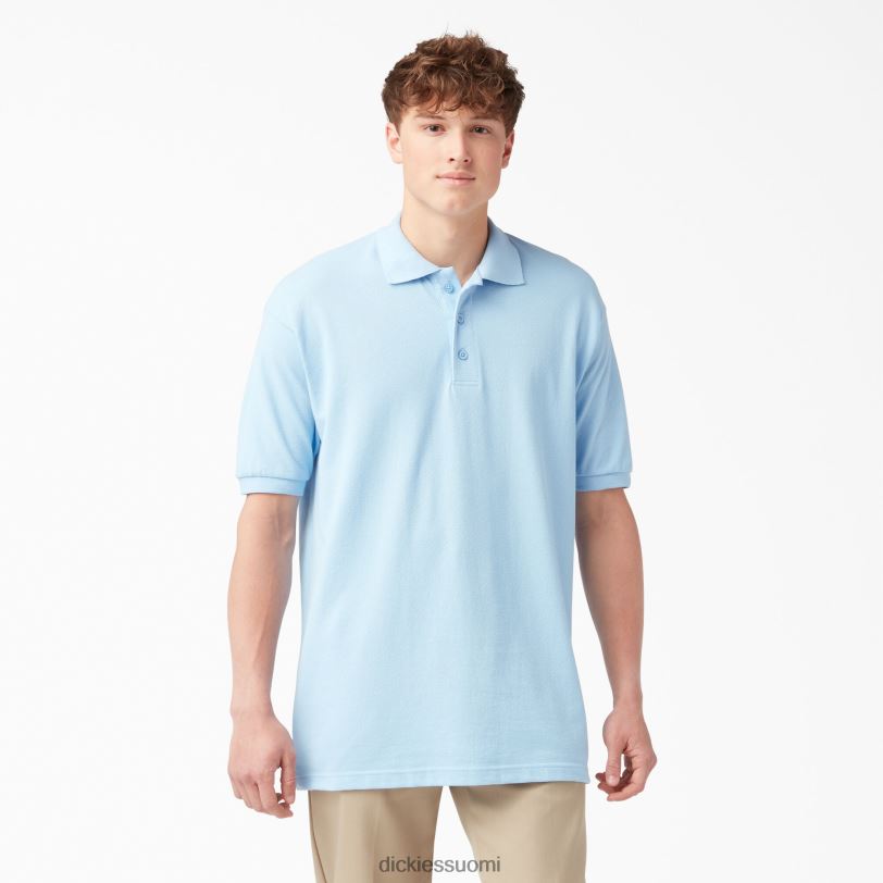 Dickies miehet aikuisten kokoinen pique lyhythihainen poolo vaaleansininen (lb) vaatteet Z844X666