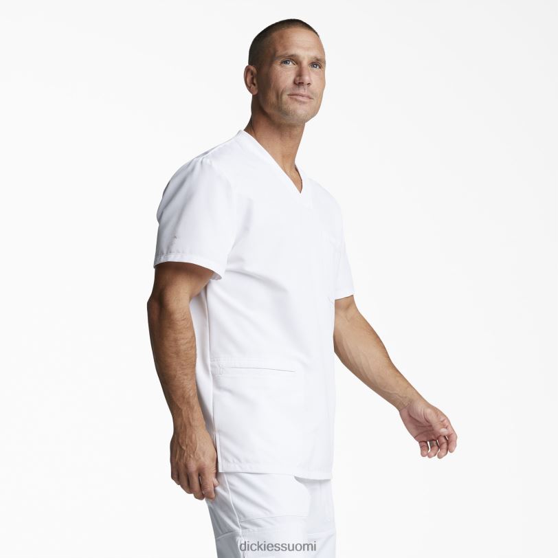 Dickies miehet dynamix v-aukkoinen kuorintatoppi valkoinen (wht) vaatteet Z844X1359