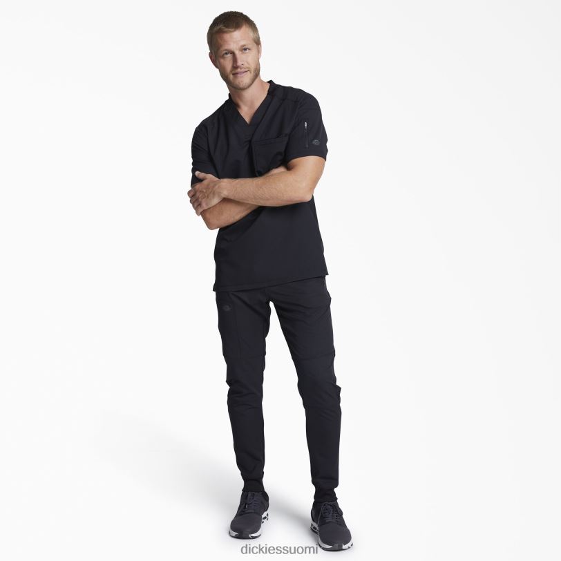 Dickies miehet dynamix v-aukkoinen kuorintatoppi vetoketjulla musta (musta) vaatteet Z844X1246