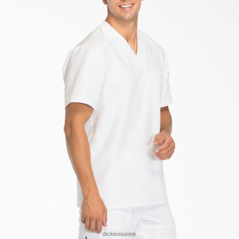 Dickies miehet dynamix v-aukkoinen kuorintatoppi vetoketjulla valkoinen (dwh) vaatteet Z844X1249