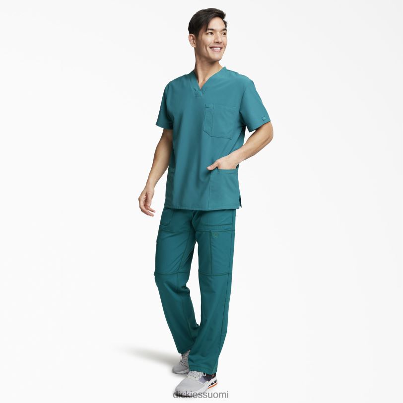 Dickies miehet eds essentials v-kaula-aukkoinen kuorintatoppi, jossa on taskut metsästäjä vihreä (htr) vaatteet Z844X1433