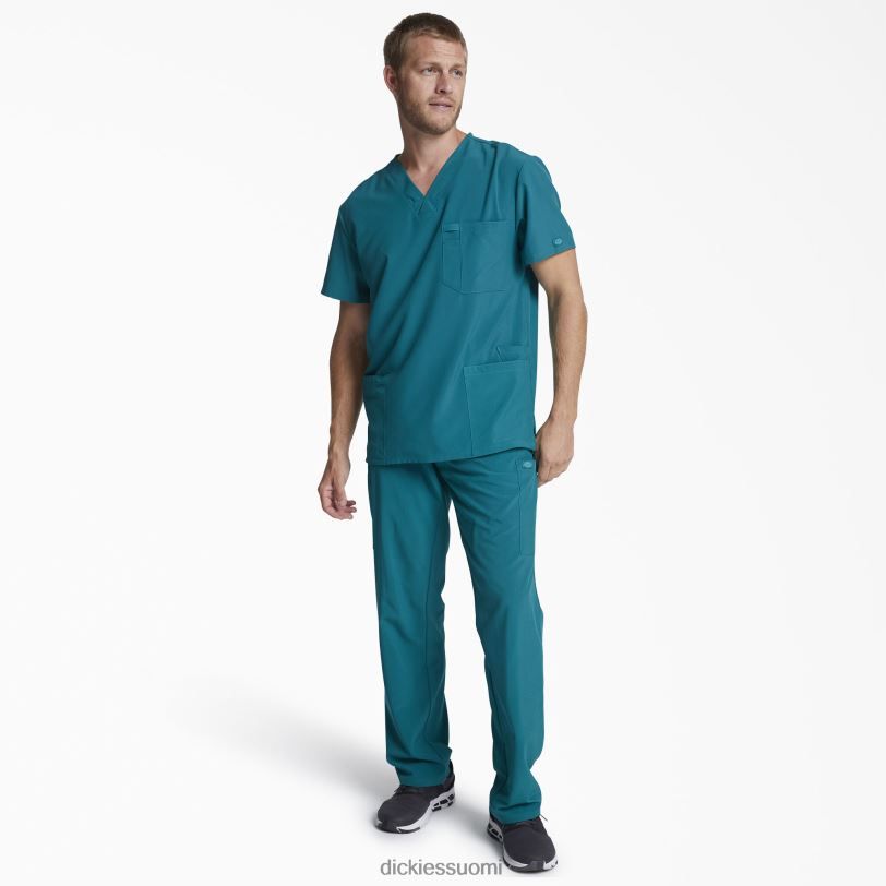Dickies miehet eds essentials v-kaula-aukkoinen kuorintatoppi karibian sininen (crb) vaatteet Z844X1324