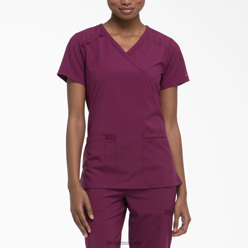 Dickies naiset eds essentials mock wrap -kuorintatoppi viini (voitto) vaatteet Z844X2643