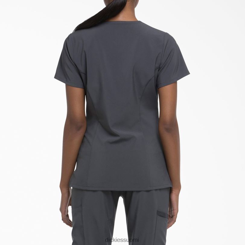 Dickies naiset eds essentials v-kaula-aukkoinen kuorintatoppi tina harmaa (penkki) vaatteet Z844X2456