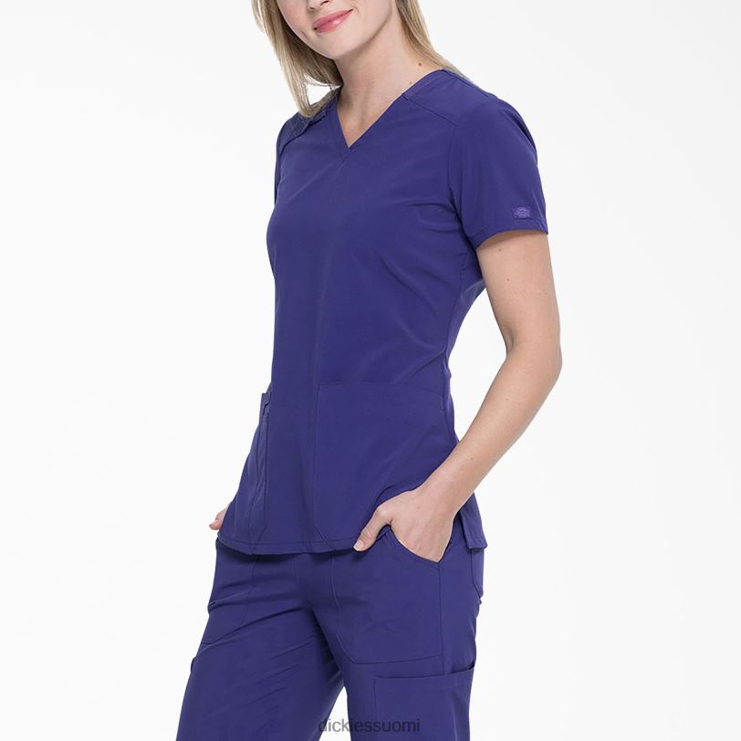 Dickies naiset eds essentials v-kaula-aukkoinen kuorintatoppi violetti rypäle (gp) vaatteet Z844X2451