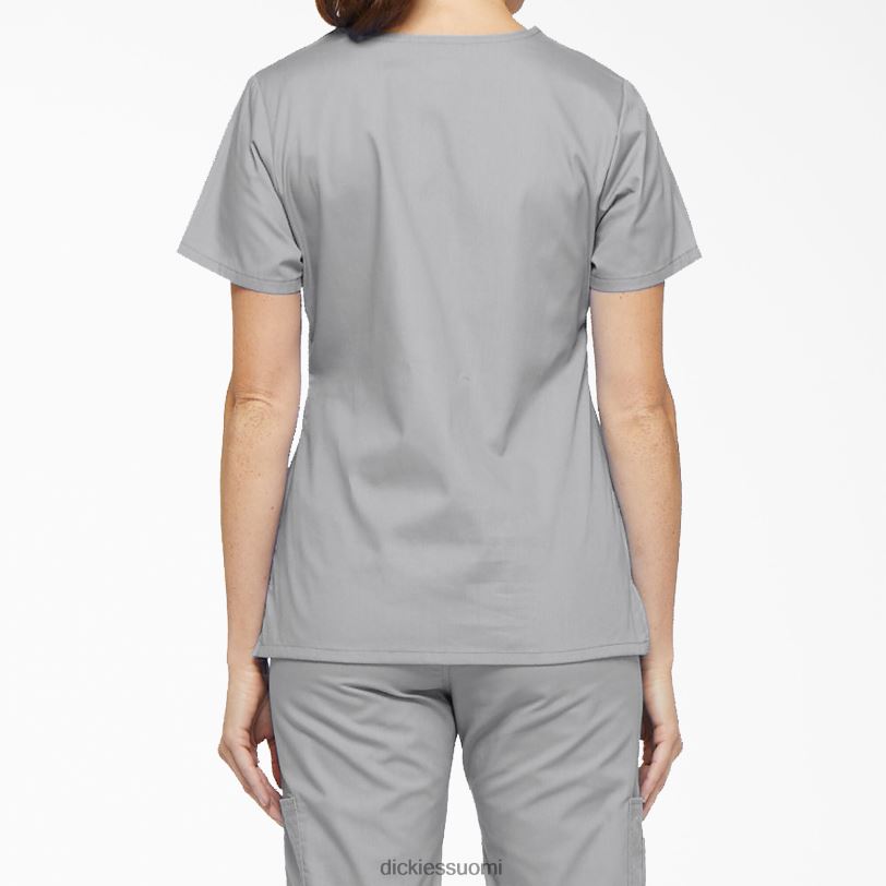Dickies naiset eds signature mock wrap scrub top harmaa (gy) vaatteet Z844X2619