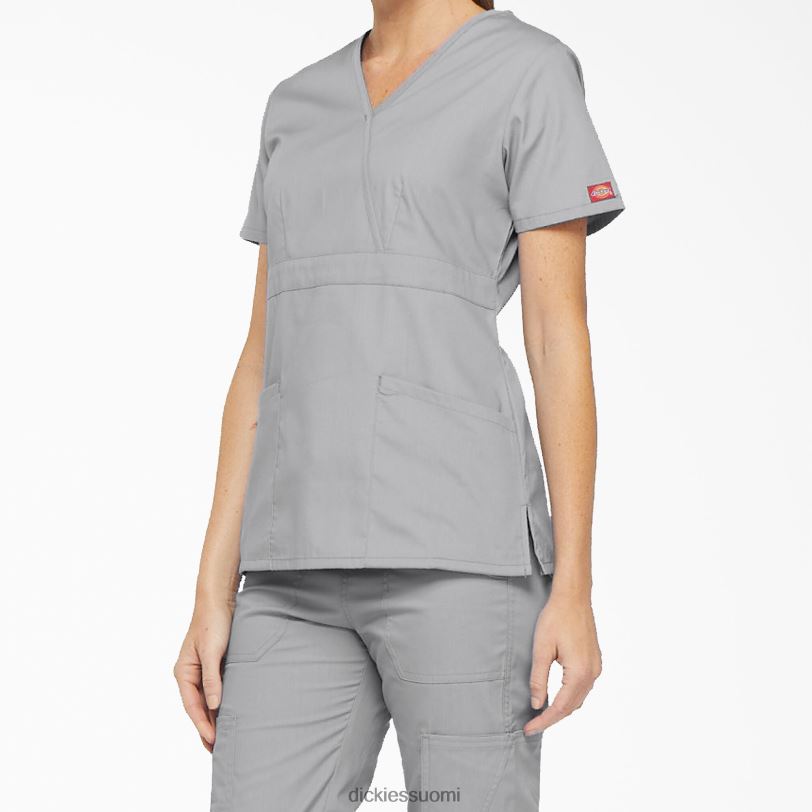 Dickies naiset eds signature mock wrap scrub top harmaa (gy) vaatteet Z844X2619