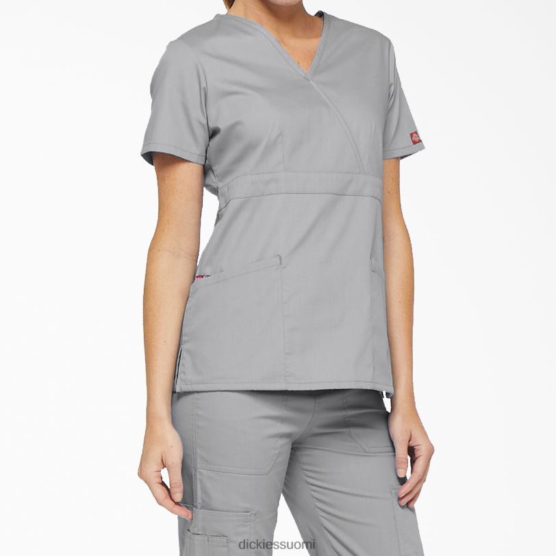 Dickies naiset eds signature mock wrap scrub top harmaa (gy) vaatteet Z844X2619
