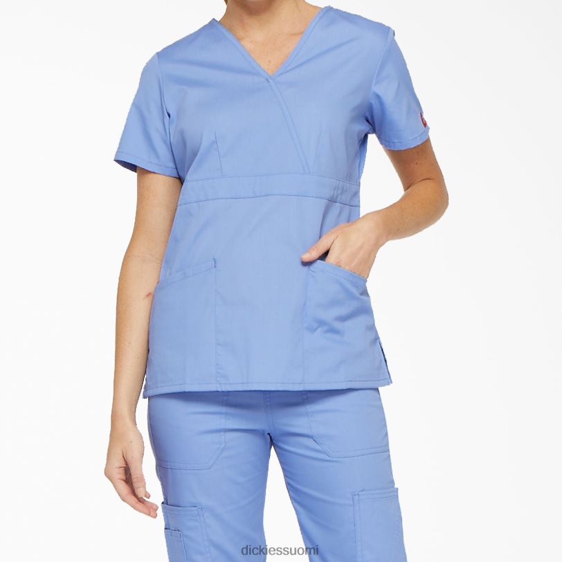 Dickies naiset eds signature mock wrap scrub top katon sininen (cbl) vaatteet Z844X2613