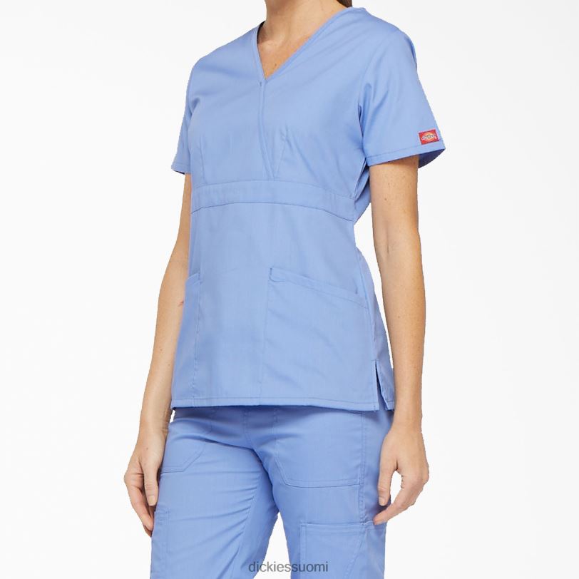 Dickies naiset eds signature mock wrap scrub top katon sininen (cbl) vaatteet Z844X2613