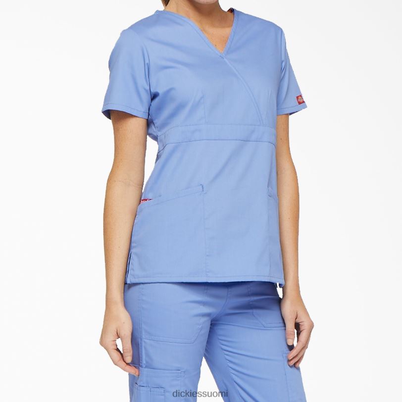 Dickies naiset eds signature mock wrap scrub top katon sininen (cbl) vaatteet Z844X2613