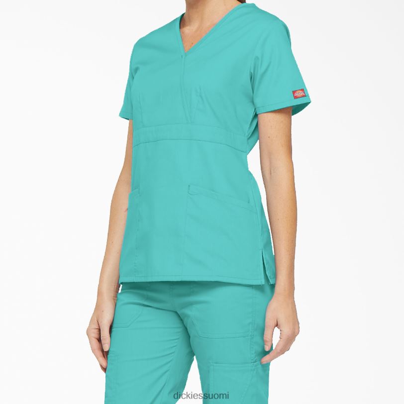 Dickies naiset eds signature mock wrap scrub top sinivihreä (dtl) vaatteet Z844X2615