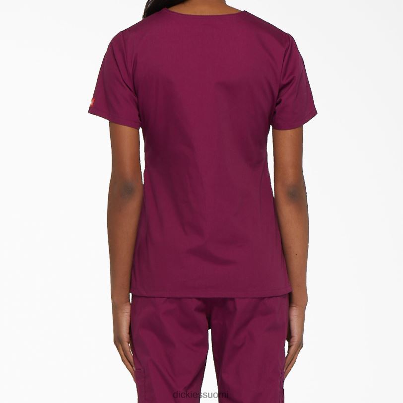 Dickies naiset eds signature mock wrap scrub top viini (voitto) vaatteet Z844X2625