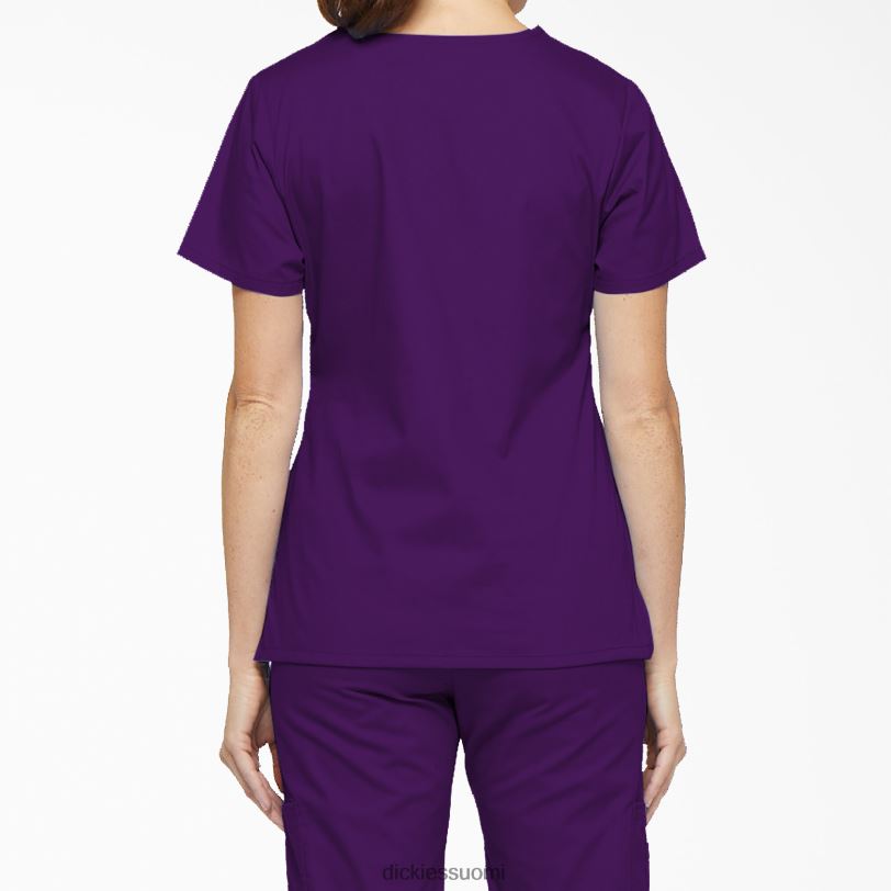 Dickies naiset eds signature mock wrap scrub top violetti munakoiso (muna) vaatteet Z844X2617