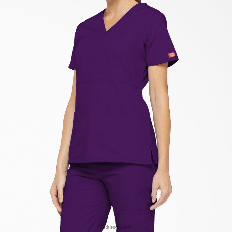 Dickies naiset eds signature mock wrap scrub top violetti munakoiso (muna) vaatteet Z844X2617