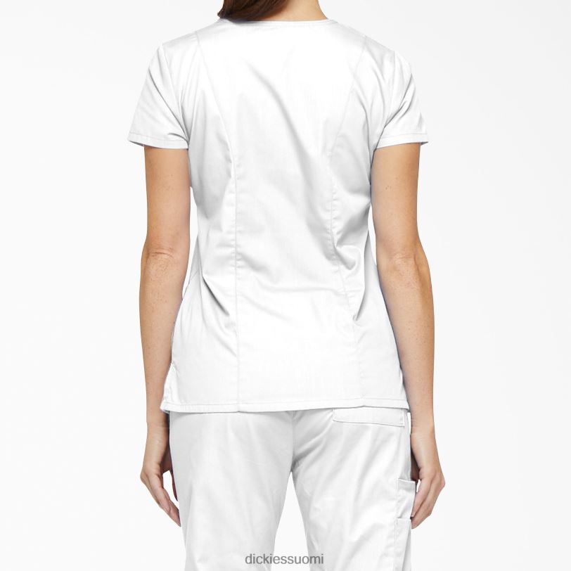 Dickies naiset eds signature v-aukkoinen kuorintatoppi kynäpaikalla valkoinen (dwh) vaatteet Z844X2411