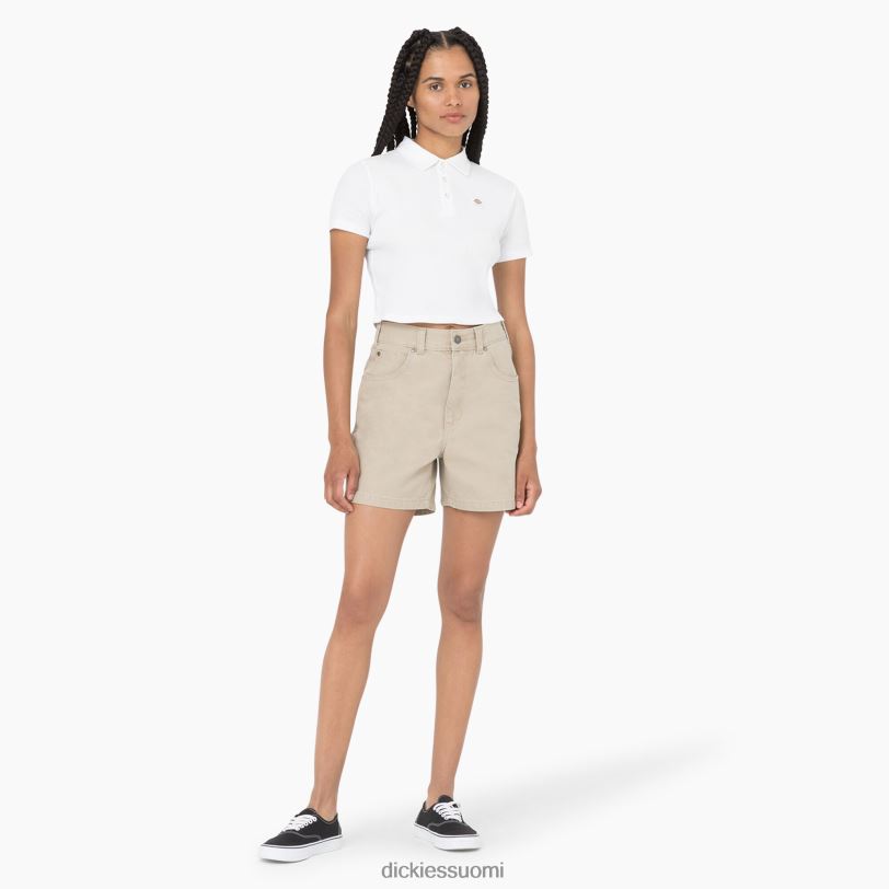 Dickies naiset tallasee lyhythihainen lyhennetty poolo valkoinen (wh) vaatteet Z844X2130