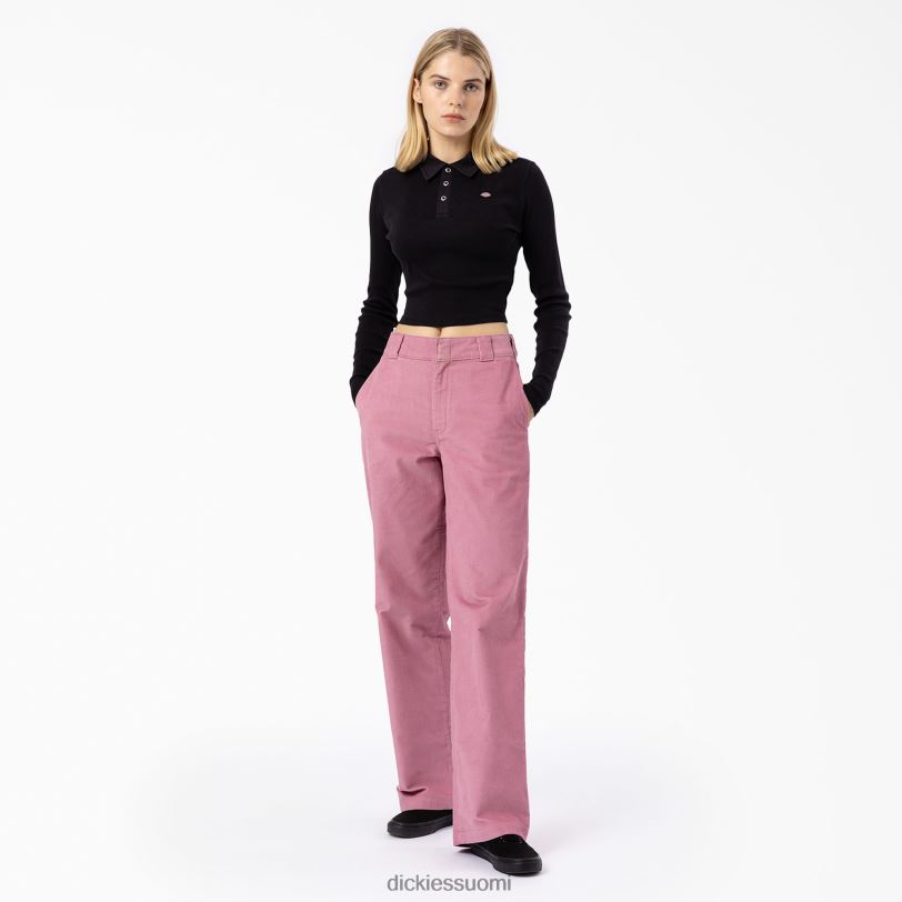 Dickies naiset tallasee pitkähihainen lyhennetty poolo musta (kbk) vaatteet Z844X2200