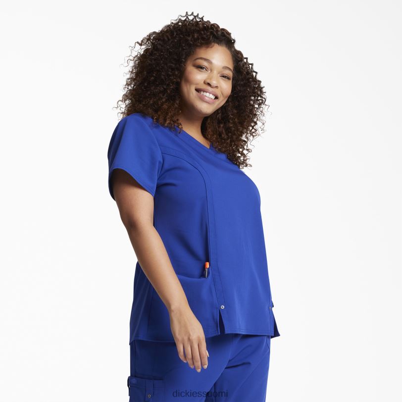 Dickies naiset xtreme stretch v-kaula-aukkoinen kuorintatoppi galaksinsininen (gbl) vaatteet Z844X2467