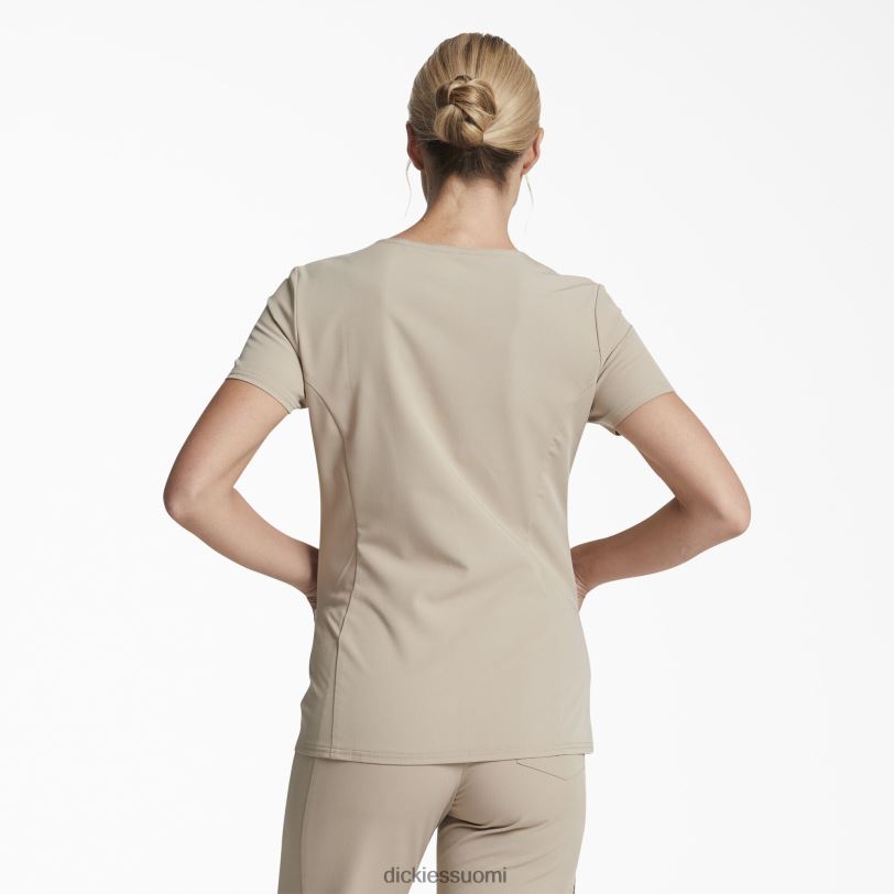 Dickies naiset xtreme stretch v-kaula-aukkoinen kuorintatoppi khaki (kha) vaatteet Z844X2469