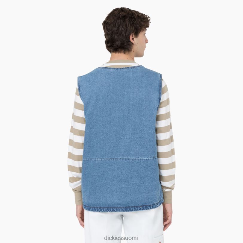 Dickies miehet denim vetoketjullinen etuliivi vaalea denim (ltd) vaatteet Z844X972