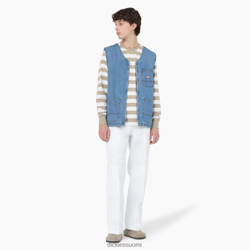 Dickies miehet denim vetoketjullinen etuliivi vaalea denim (ltd) vaatteet Z844X972