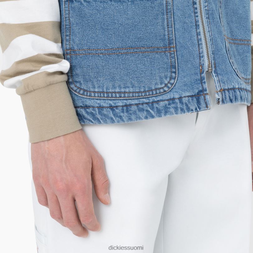 Dickies miehet denim vetoketjullinen etuliivi vaalea denim (ltd) vaatteet Z844X972