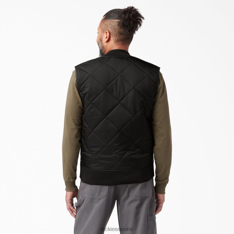 Dickies miehet timanttitikattu liivi musta (bk) vaatteet Z844X1022