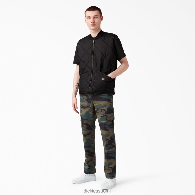 Dickies miehet timanttitikattu liivi musta (bk) vaatteet Z844X1022