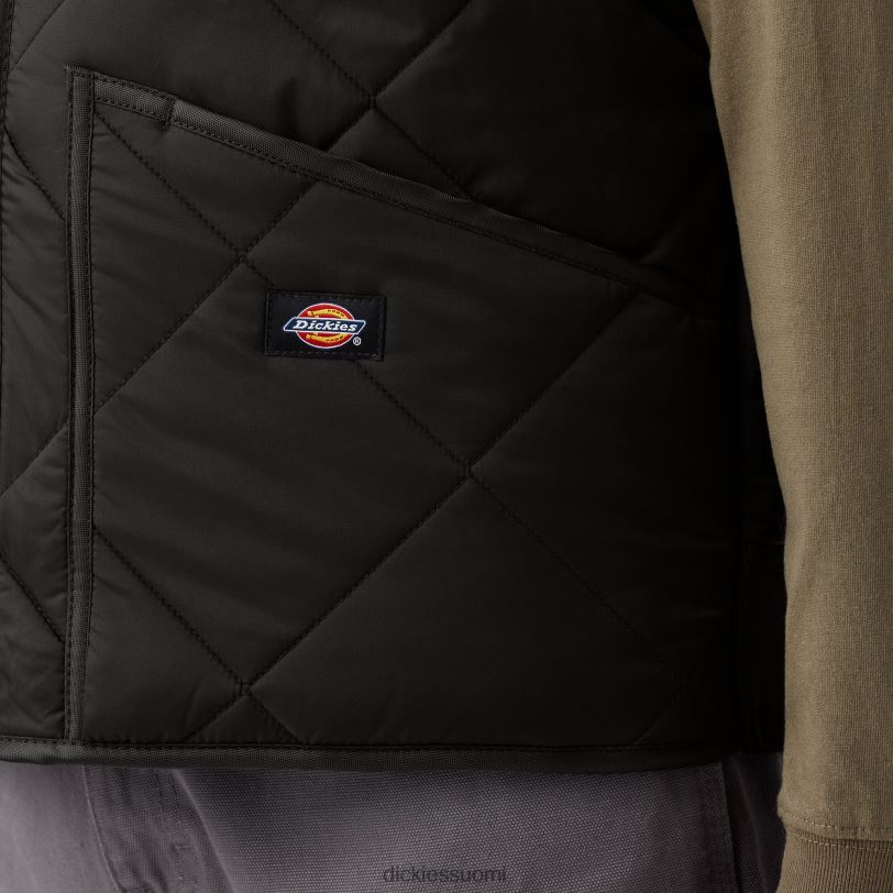 Dickies miehet timanttitikattu liivi musta (bk) vaatteet Z844X1022