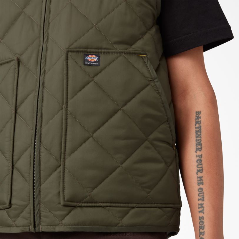 Dickies miehet vincent alvarez gobernador -liivi sotilaallinen vihreä (ml) vaatteet Z844X1200