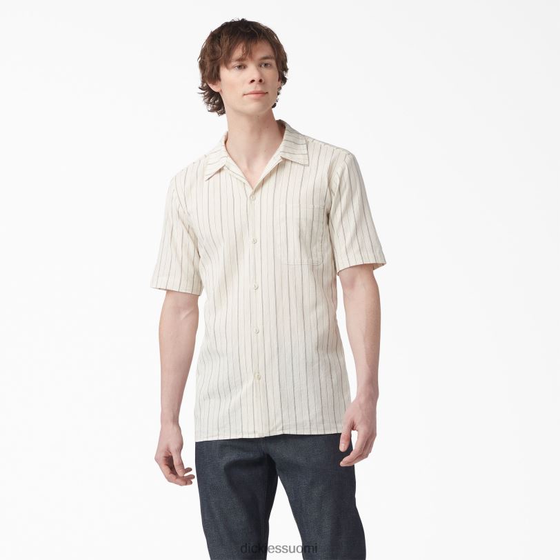 Dickies miehet 1922 raidallinen lyhythihainen paita huuhdeltu harmaa (rgy) vaatteet Z844X944