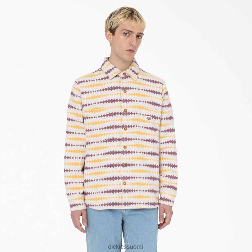 Dickies miehet Falkvillen pitkähihainen paita ekru/rypäle (esim.) vaatteet Z844X940